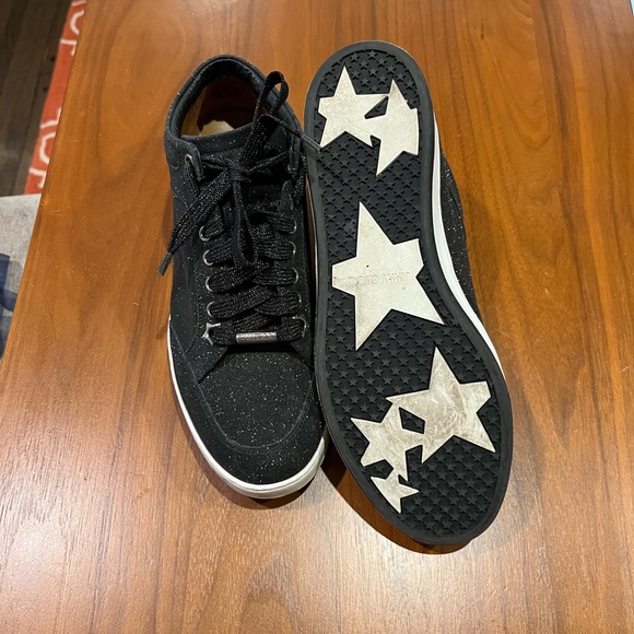 Jimmy Choo Miami Sneaker black sparkle sneaker - Picture 3 of 6